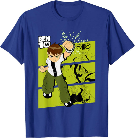 Ben 10 Three Alien Transformation Blocks Cartoon T-Shirt - T-Shirt | Royal