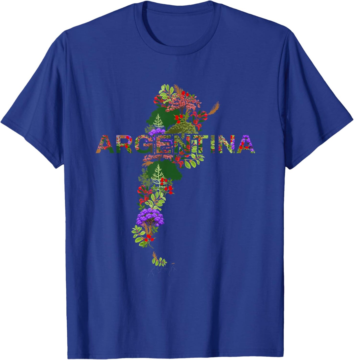 Argentina Botanical Map - Buenos Aires Souvenir T-Shirt - T-Shirt | Royal