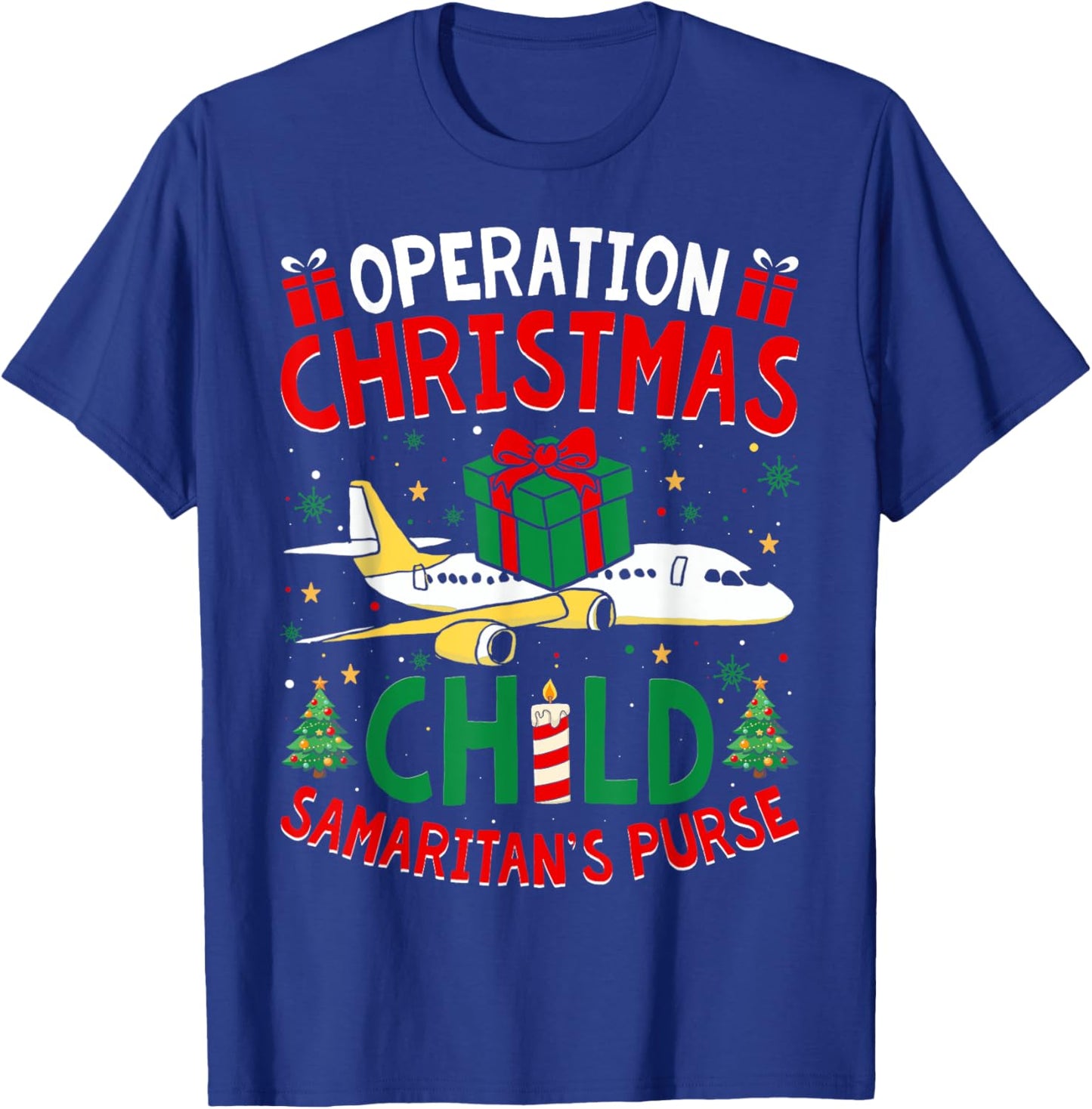 Funny Operation Christmas Child Family Matching Ugly Xmas T-Shirt - T-Shirt | Royal