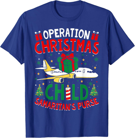 Funny Operation Christmas Child Family Matching Ugly Xmas T-Shirt - T-Shirt | Royal