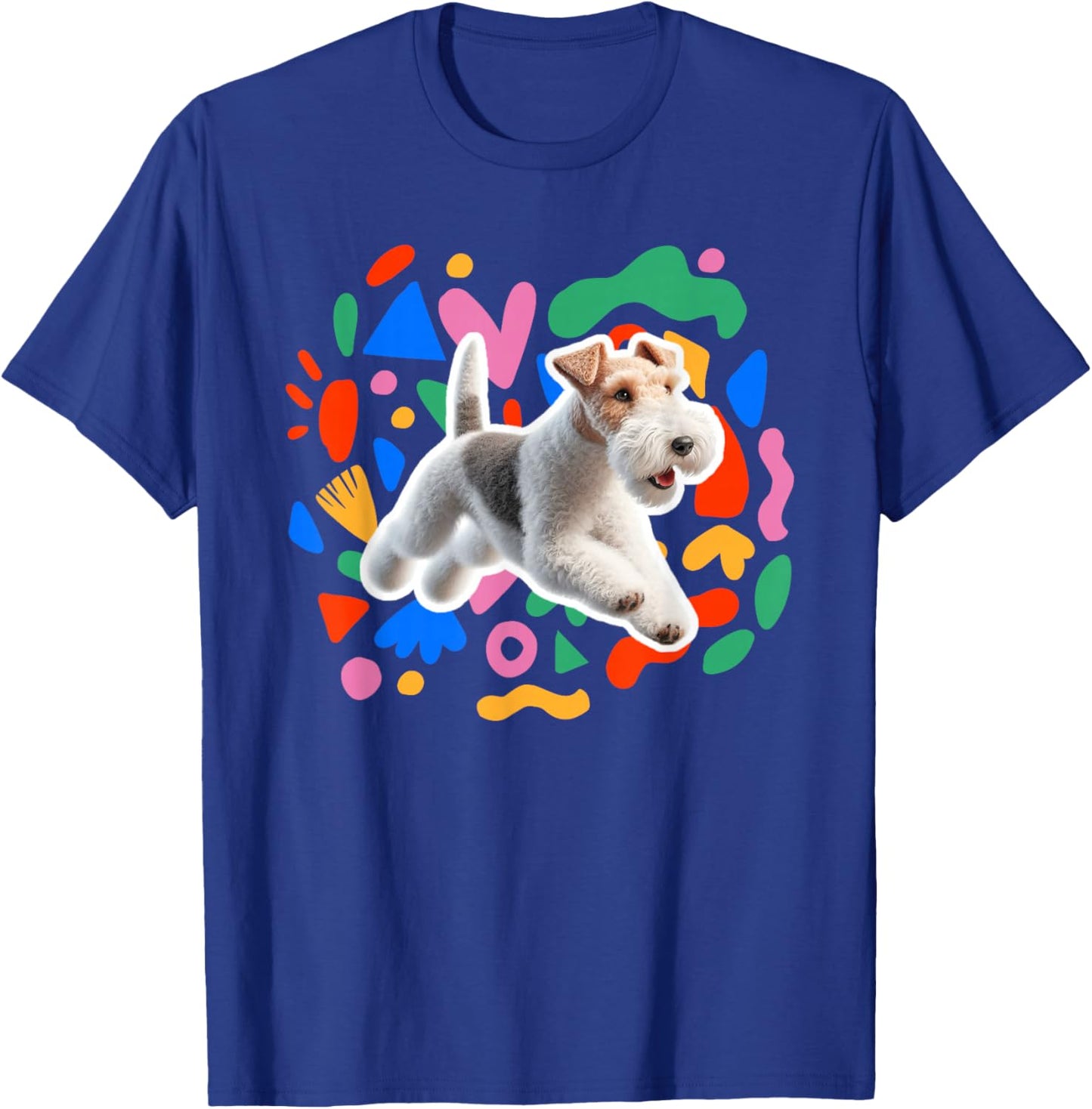 Wire Fox Terrier Colorful Design Dog Women Kids T-Shirt - T-Shirt | Royal