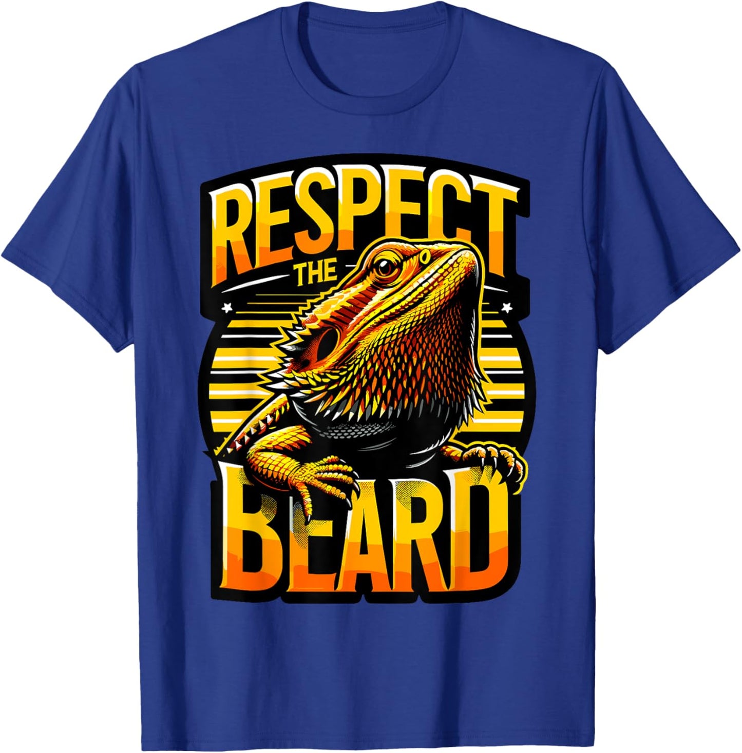 Bearded Dragon Respect the Beard T-Shirt - T-Shirt | Royal