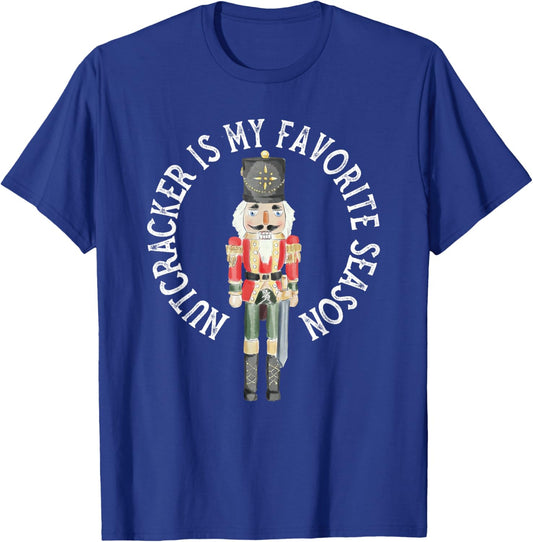 Vintage Retro Nutcracker Is My Favorite Season Christmas T-Shirt - T-Shirt | Royal