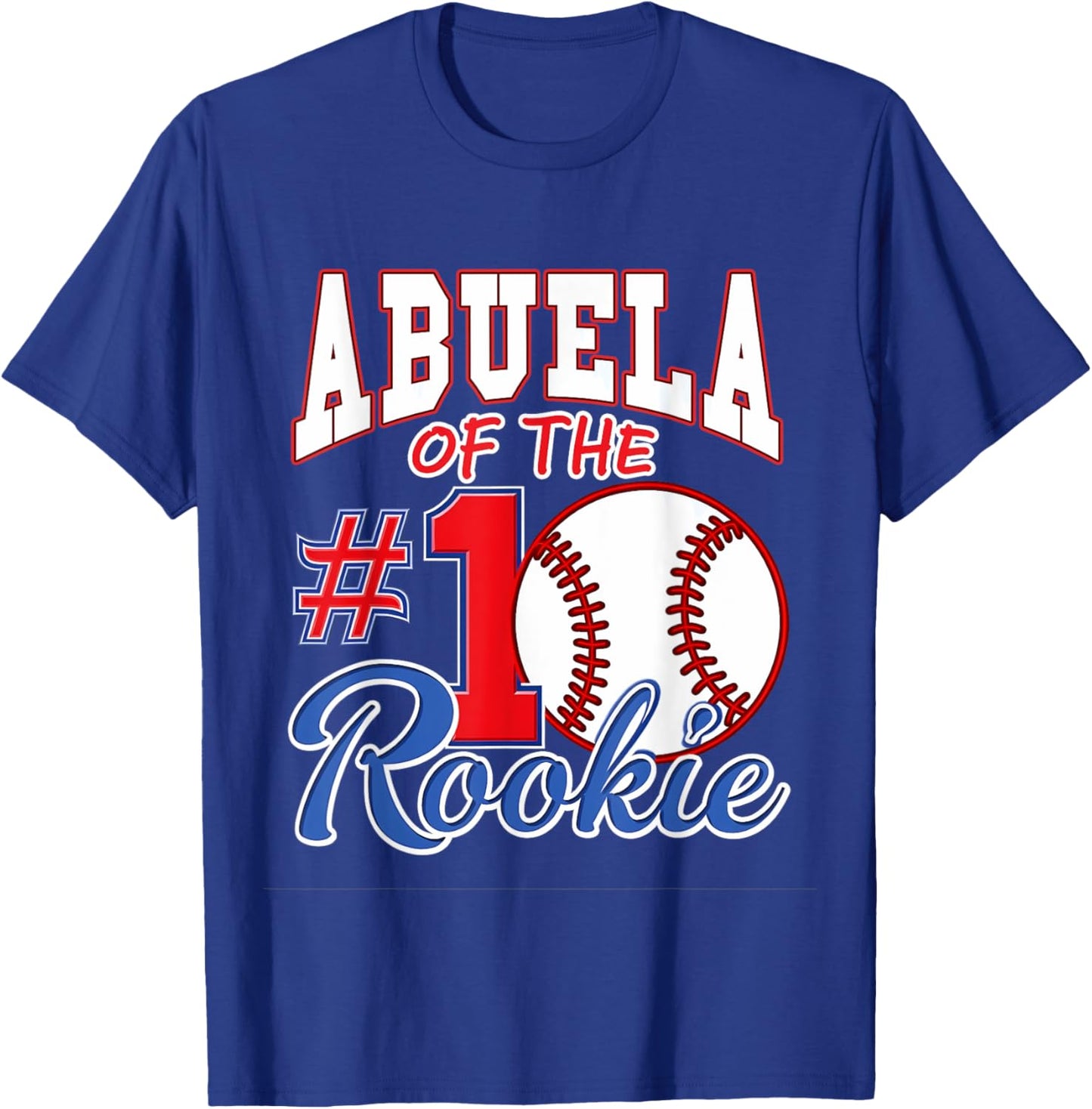 Retro Grandma Abuela Of The Number 1 Rookie Baseball T-Shirt - T-Shirt | Royal