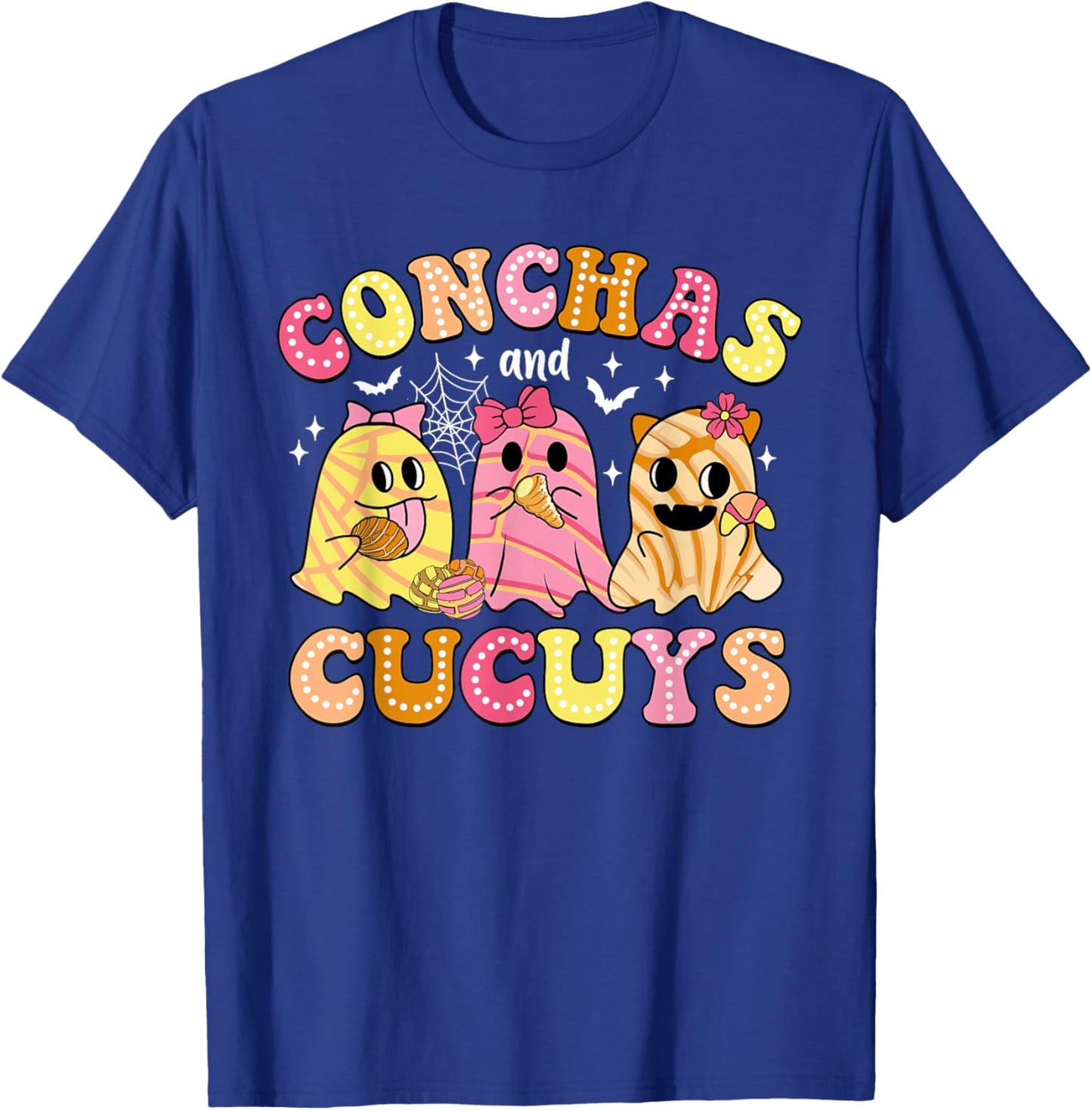 Conchas And Cucuys Ghost Mexican Spanish Halloween T-Shirt - T-Shirt | Royal