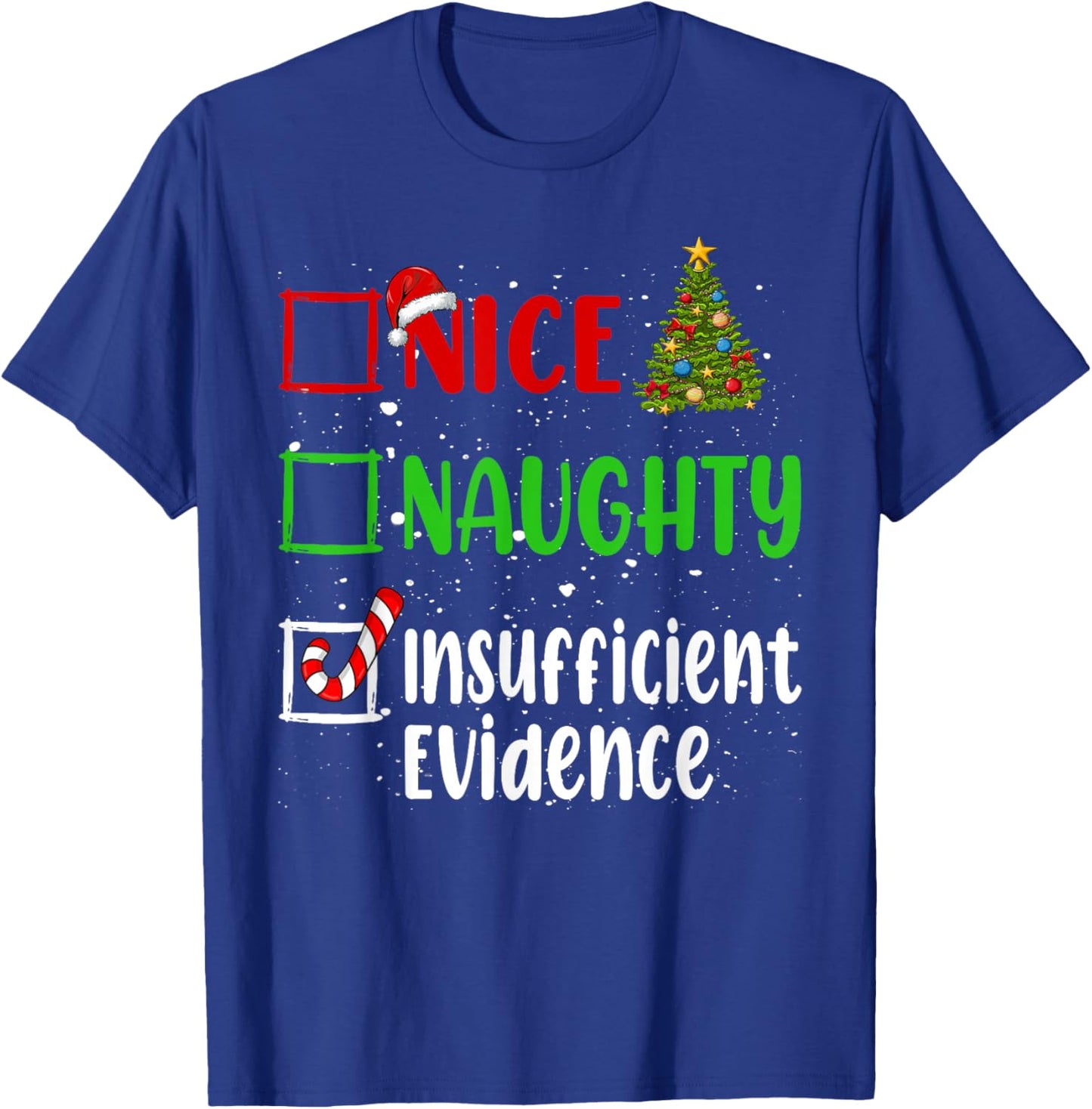 Nice Naughty List Funny Christmas List -Adults Black Small T-Shirt - T-Shirt | Royal