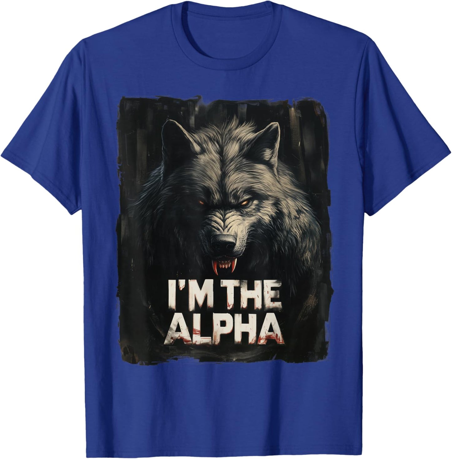 Cool I'm The Alpha Wolf Trendy T-Shirt - T-Shirt | Royal