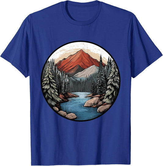 Hiking in Nature, Hiking T-Shirt - T-Shirt | Royal