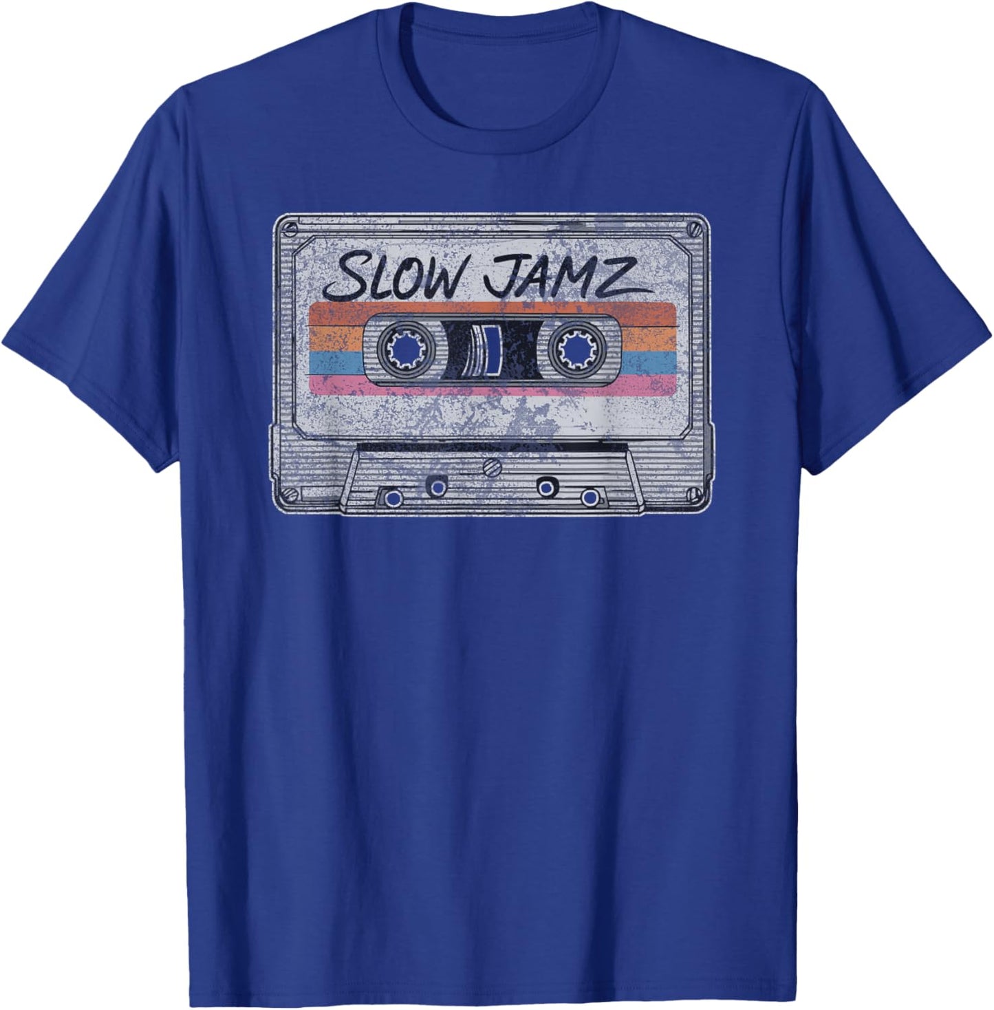 Old School Slow Jams, Jamz 80s 90s Mixtape Graphic T-Shirt - T-Shirt | Royal