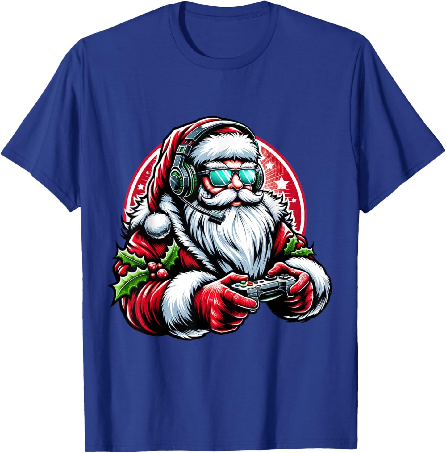 Christmas Gamer Boys Video Game Santa Xmas T-Shirt - T-Shirt | Royal