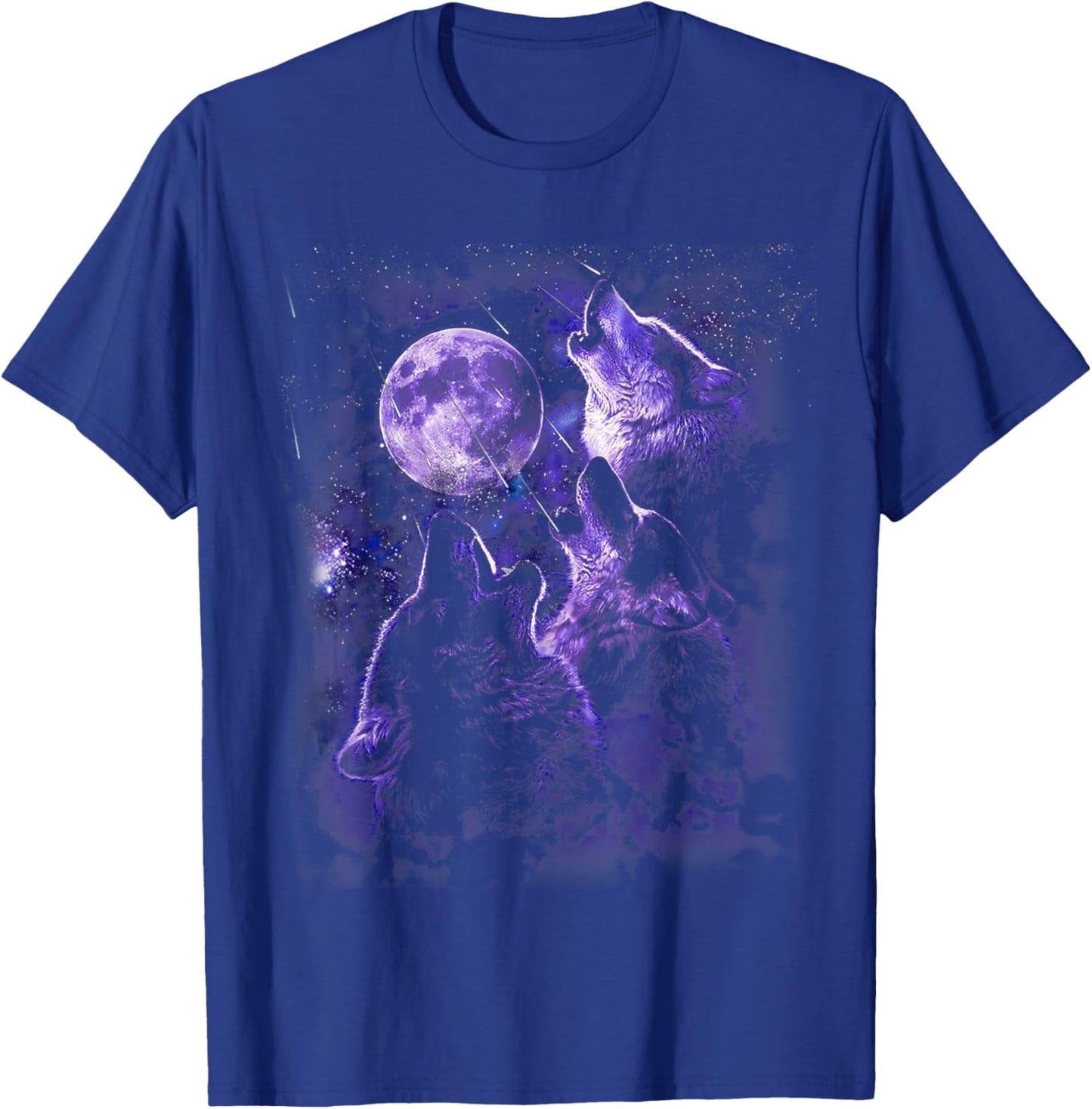 Wolf Howling At The Moon Wildlife Wolves Lovers Men T-Shirt - T-Shirt | Royal