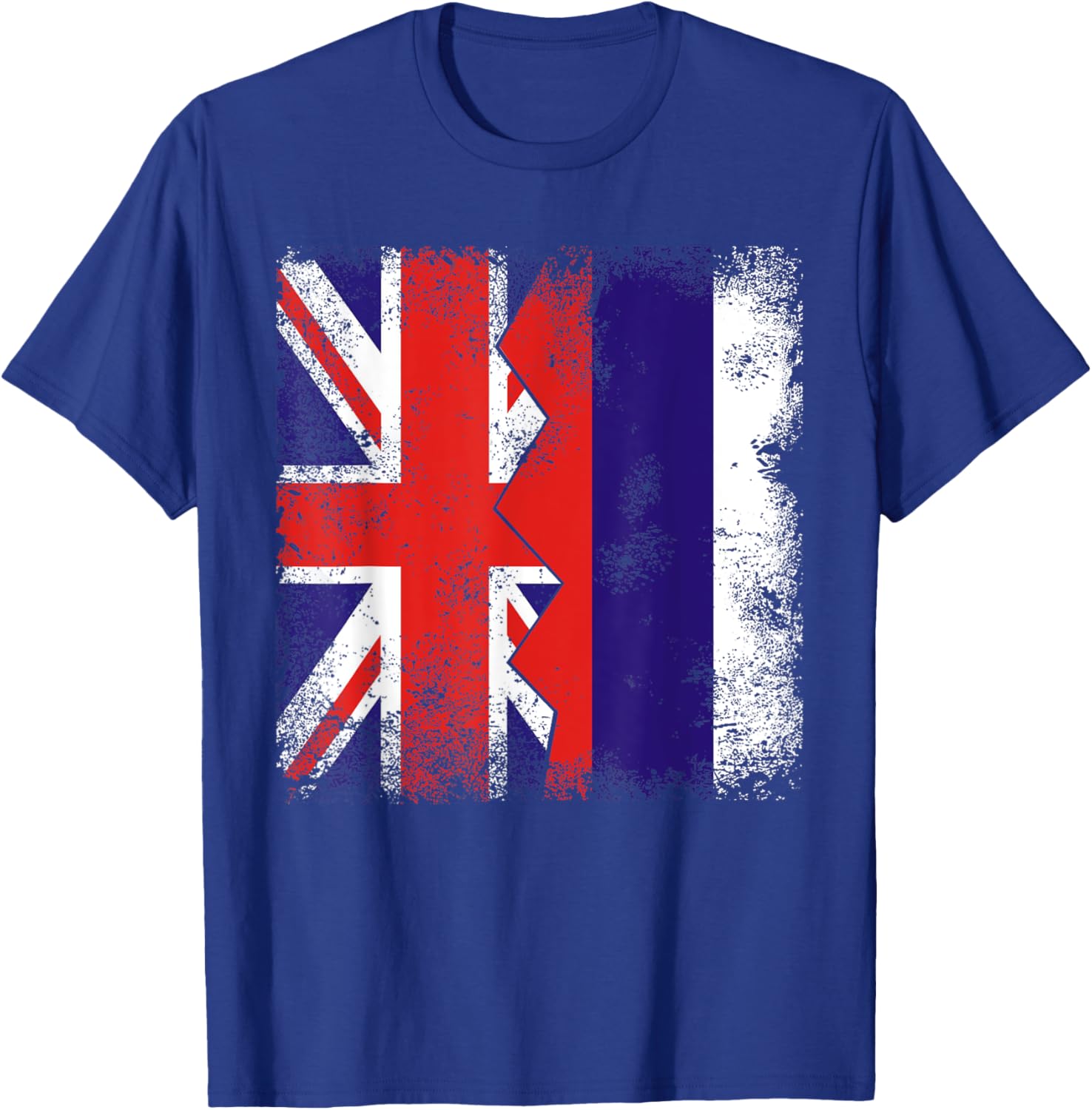 Russian Roots | Half British Flags | UK Russia Vintage T-Shirt - T-Shirt | Royal