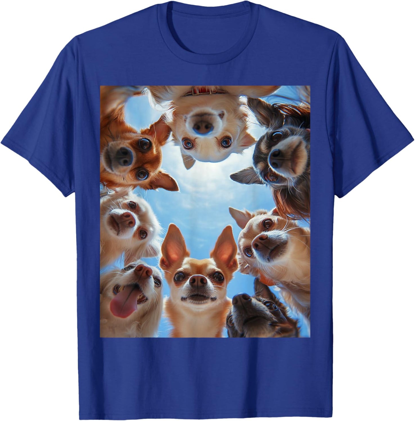 Funny Chihuahua Dog Selfie T-Shirt - T-Shirt | Royal