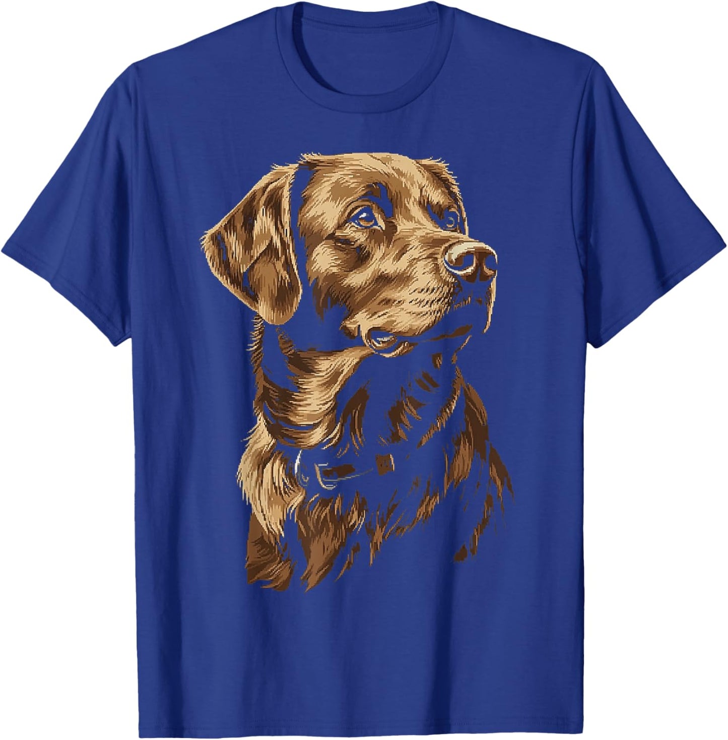 Chesapeake Bay Retriever Dog Motif Pet Illustration T-Shirt - T-Shirt | Royal