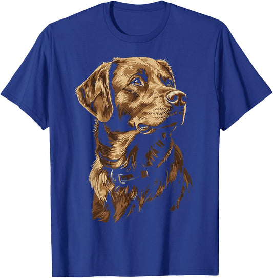Chesapeake Bay Retriever Dog Motif Pet Illustration T-Shirt - T-Shirt | Royal