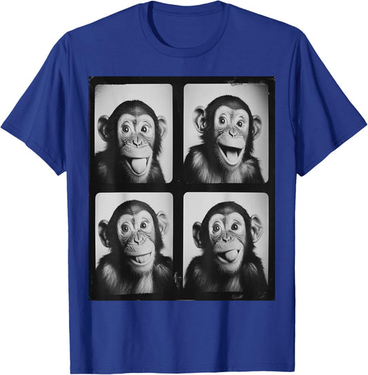 Funny Chimp Baby Chimpanzee Monkey Face T-Shirt - T-Shirt | Royal