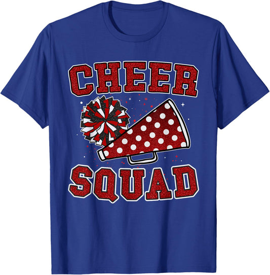 Funny Red Cheerleading Cheerleader Cheer Squad Women Girl T-Shirt - T-Shirt | Royal
