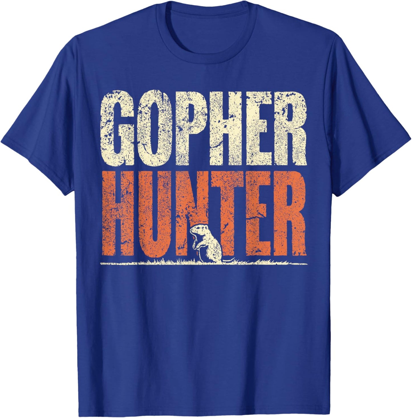 Gopher Hunter Gifts & GOPHER HUNTER -Adults Black Classic Fit Short Sleeve T-Shirt - T-Shirt | Royal