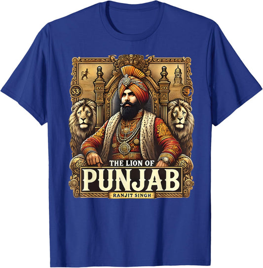Majaraja Ranjit Singh Ther Lion of Punjab T-Shirt - T-Shirt | Royal
