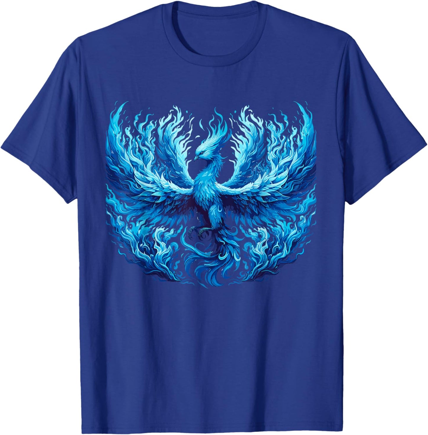 Phoenix Fire Bird Blue Fenix T-Shirt - T-Shirt | Royal