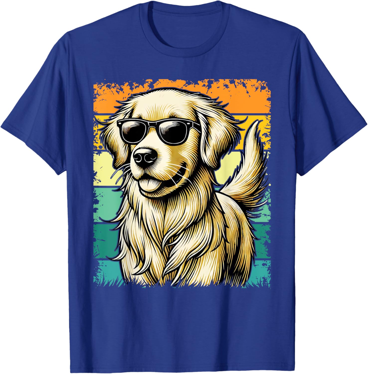 Golden Retriever for Kids Boys Girls Sunglasses Pet T-Shirt - T-Shirt | Royal