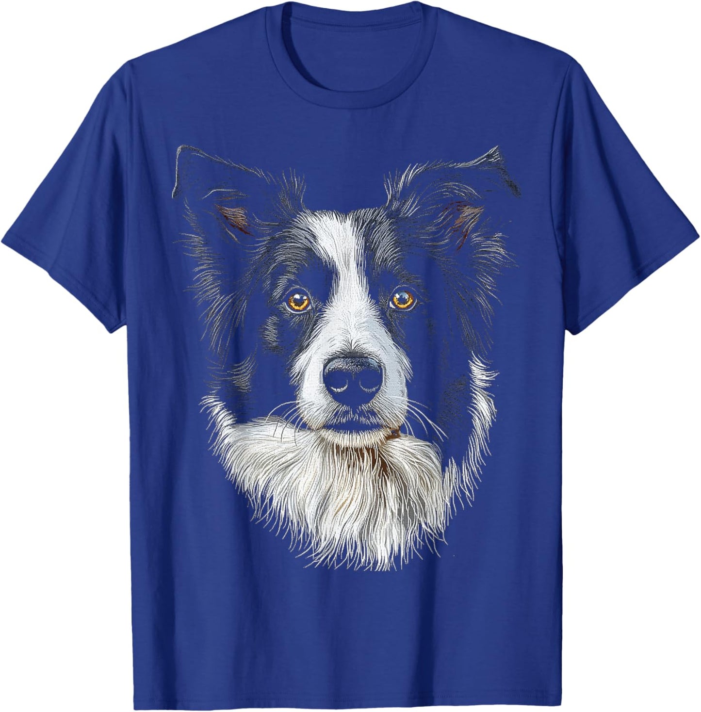 Border Collie Dog Motif Pet Mandala Border Collie T-Shirt - T-Shirt | Royal