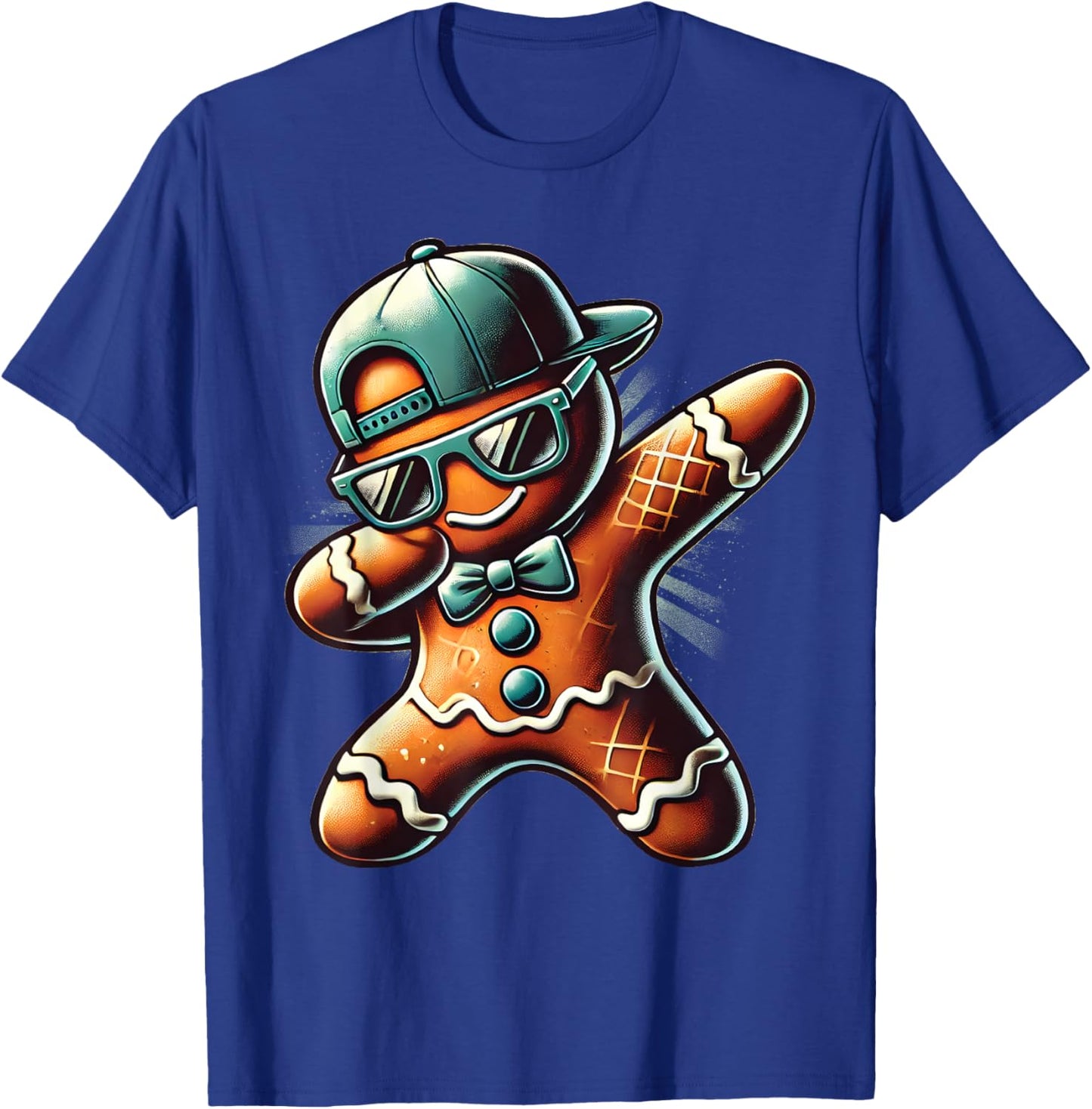 Cool Gingerbread Dabbing Funny Christmas Boys Kids Dab Dance T-Shirt - T-Shirt | Royal