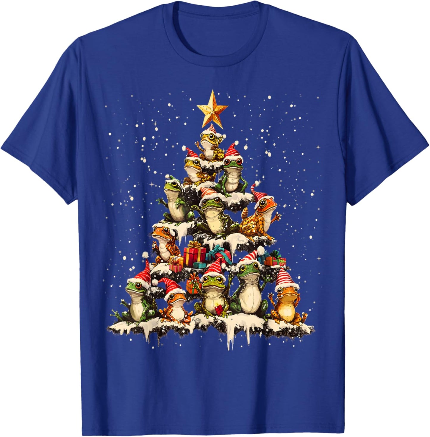 Frog Christmas Tree Ornament Decor Xmas T-Shirt - T-Shirt | Royal