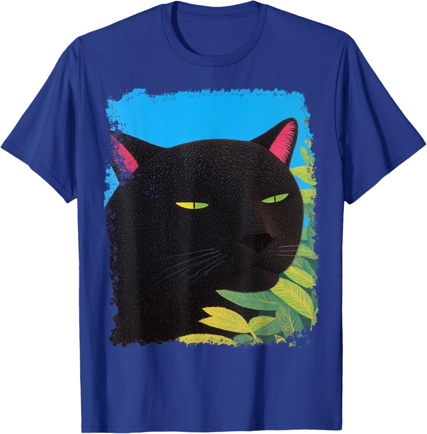 Fashion Pop Art Cat Panther Black T-Shirt - T-Shirt | Royal