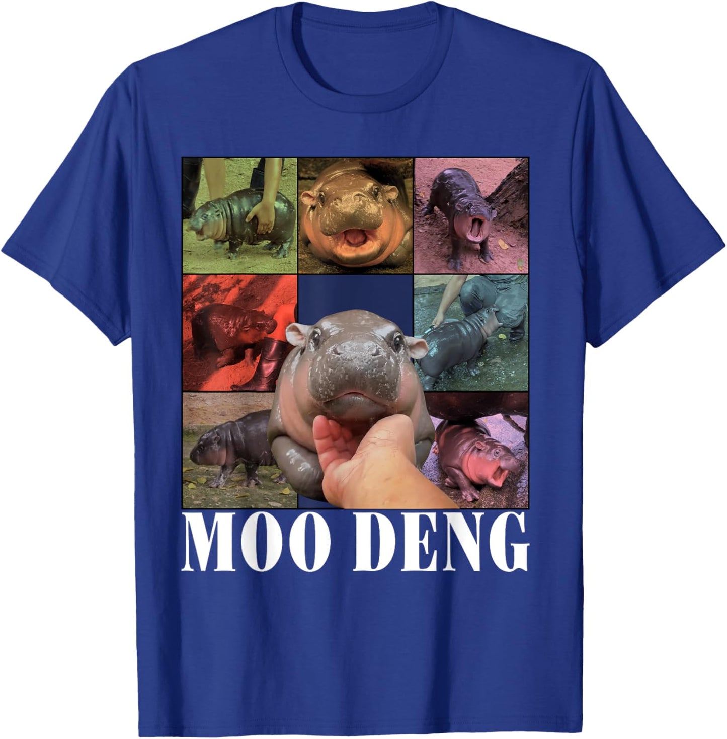 Funny Moo-Deng Baby Pygmy Hippo Cute Zoo For Family T-Shirt - T-Shirt | Royal