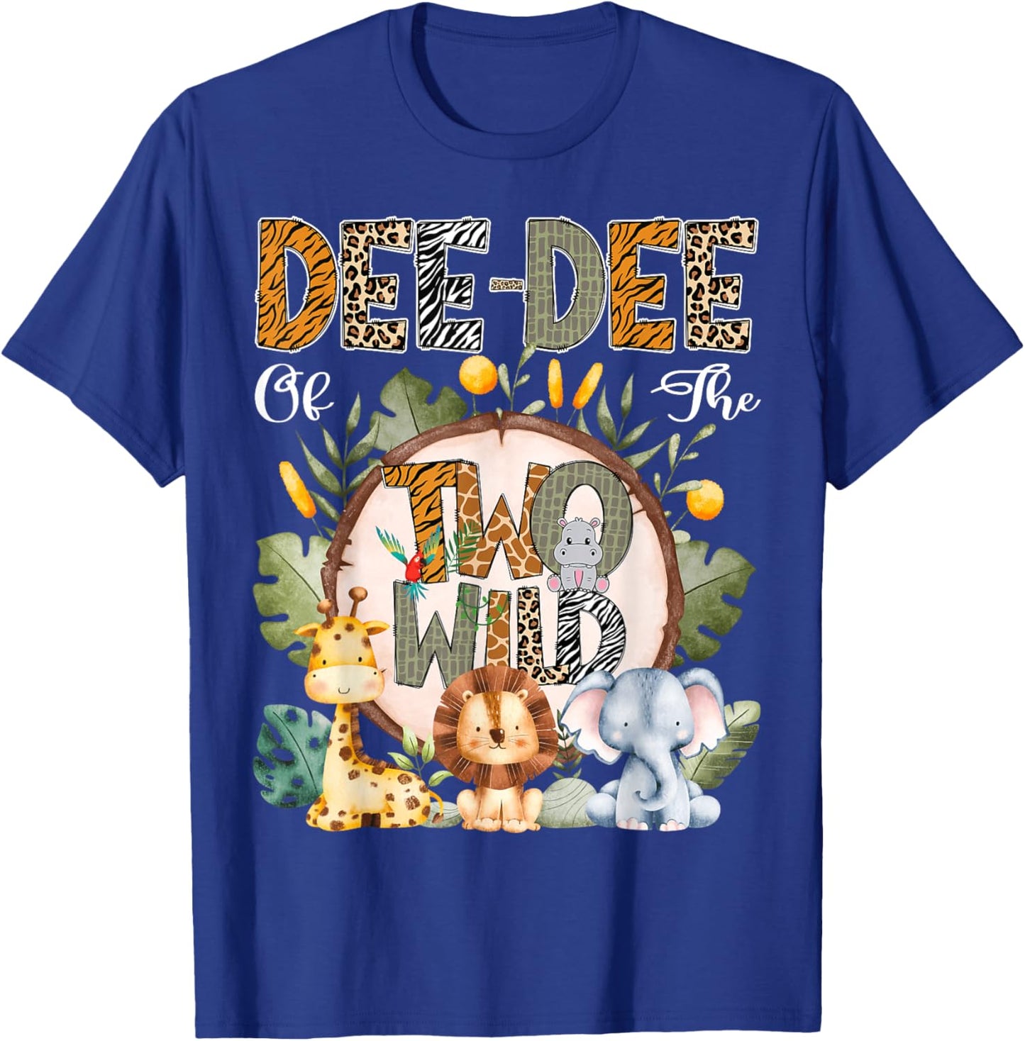 Dee-Dee Of The Two Wild Animal Safari 2Nd Birthday Party T-Shirt - T-Shirt | Royal