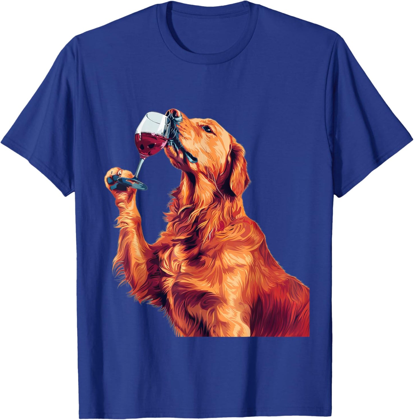 Golden Retriever Wine T-Shirt - T-Shirt | Royal