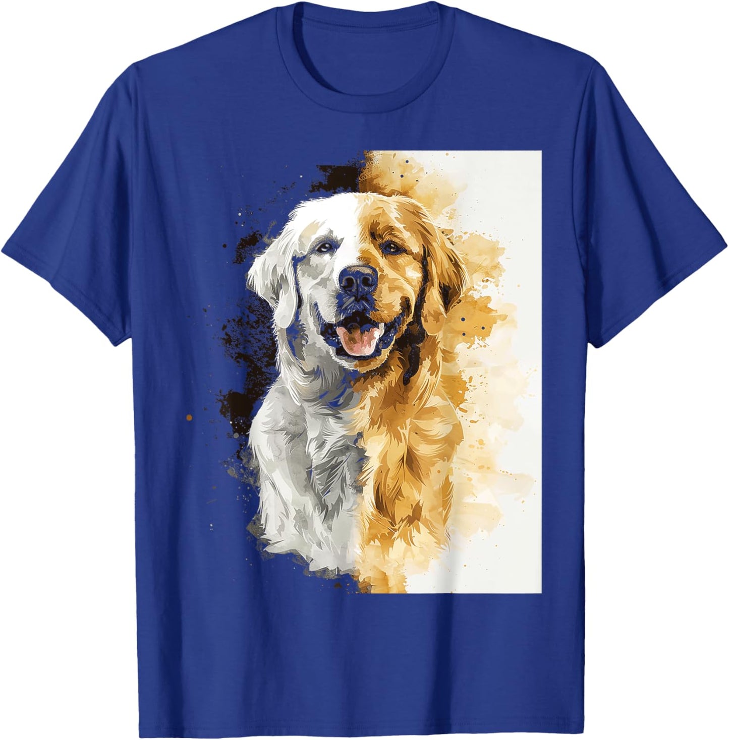 Golden Retriever Dog Motif Pet Art Golden Retriever Women Kids T-Shirt - T-Shirt | Royal