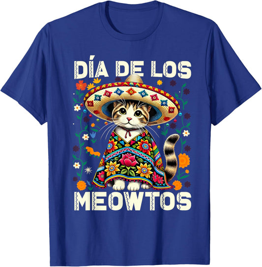 Día De Los Meowtos Cat Mexican Dia De Los Muertos Mexico T-Shirt - T-Shirt | Royal