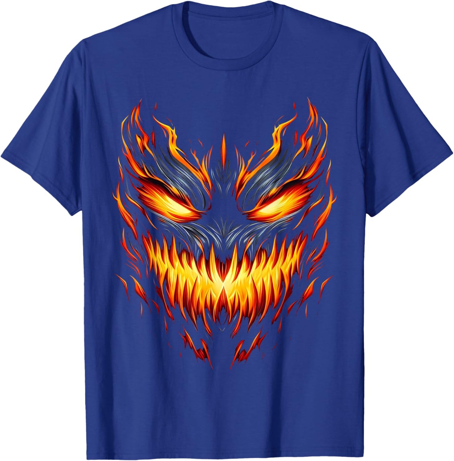 Jack o Lantern Scary Pumpkin Halloween Men Boys Kids T-Shirt - T-Shirt | Royal
