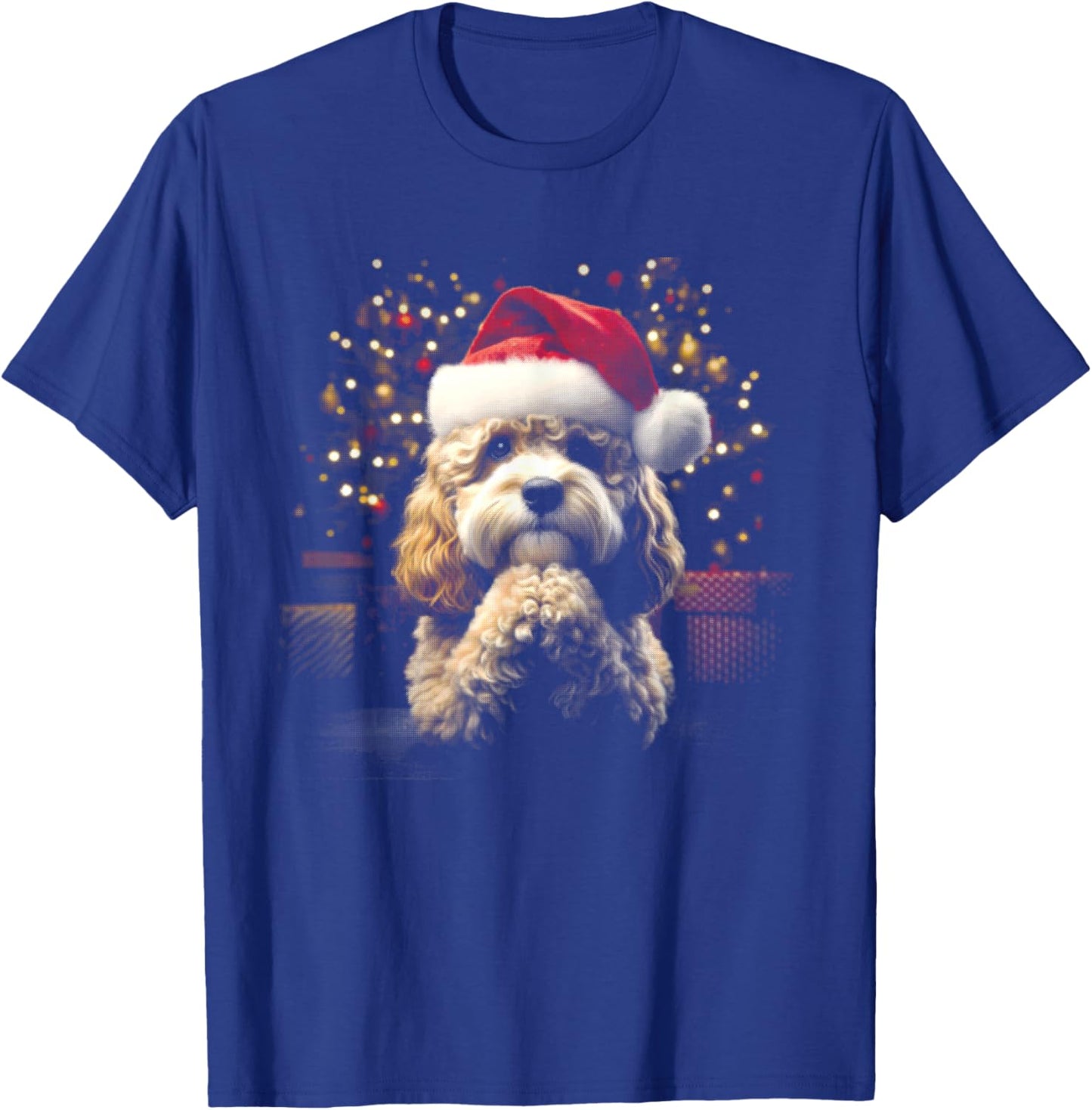 Cavapoo Cavoodle Santa Hat - Vintage Dog Xmas Lover T-Shirt - T-Shirt | Royal
