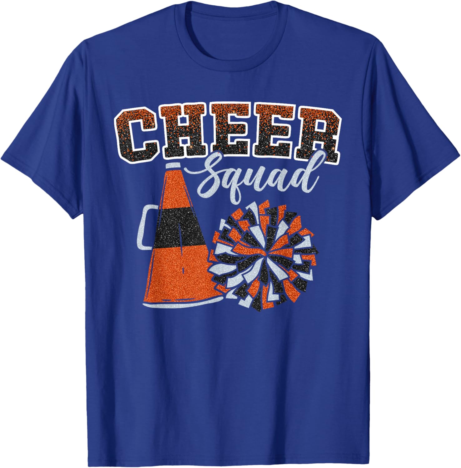 Cheer Squad Funny Cheerleader Cheerleading Orange Women Girl T-Shirt - T-Shirt | Royal