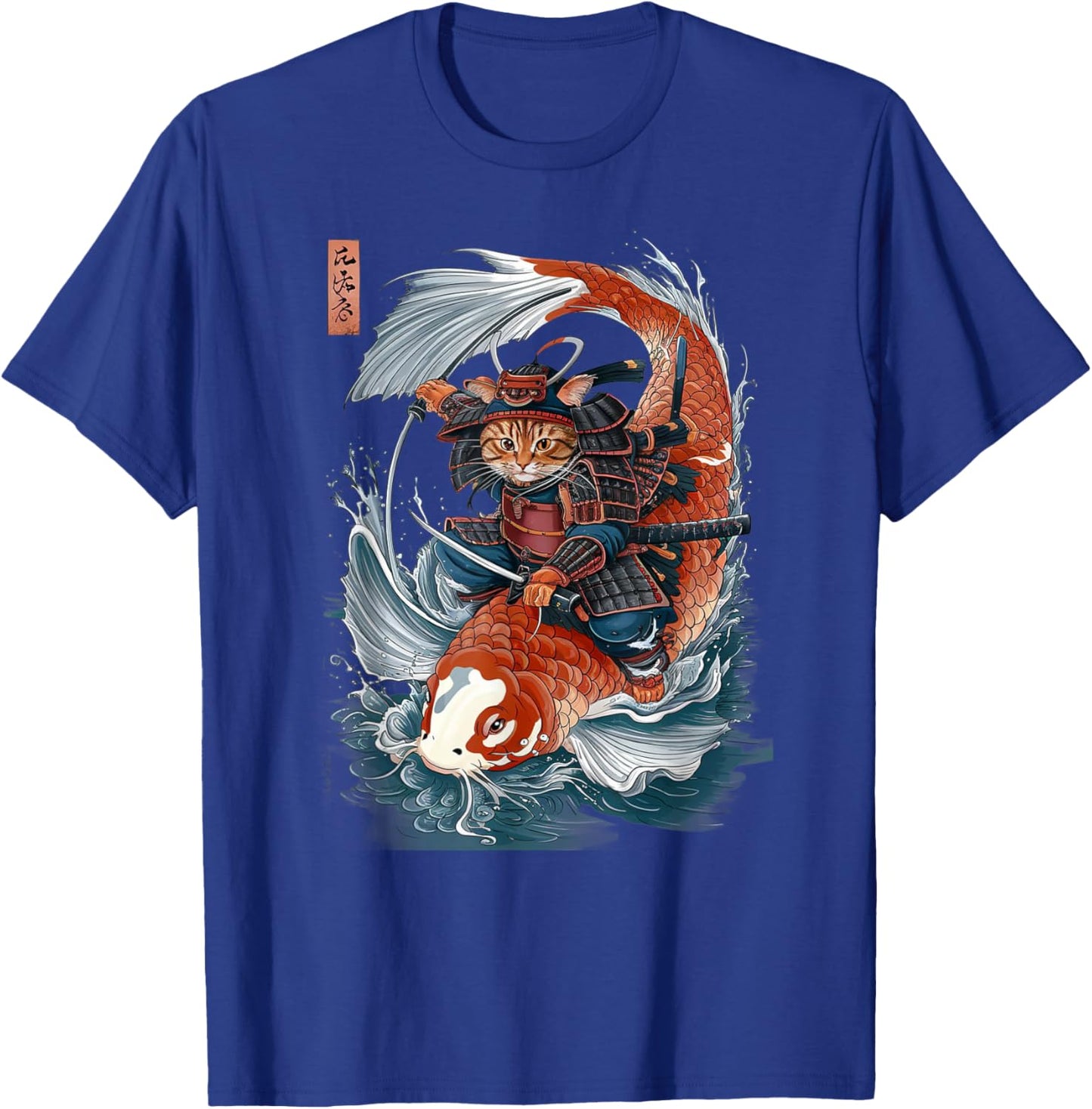 Samurai Cat Ninja Aesthetic Japanese Katana Tokyo culture Women Kids T-Shirt - T-Shirt | Royal