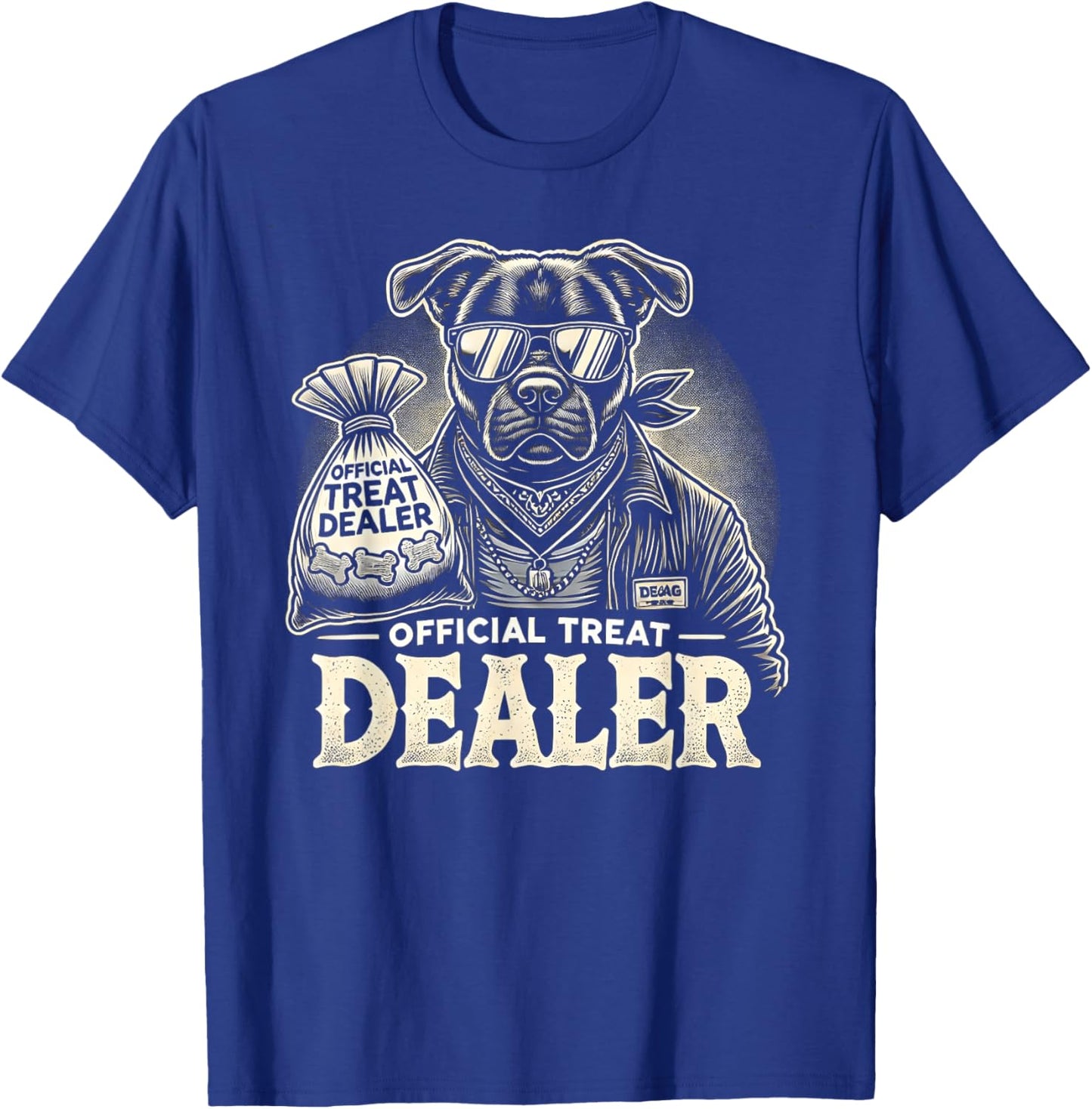 Dog Lover Official Treat Dealer Funny Pet Design T-Shirt - T-Shirt | Royal