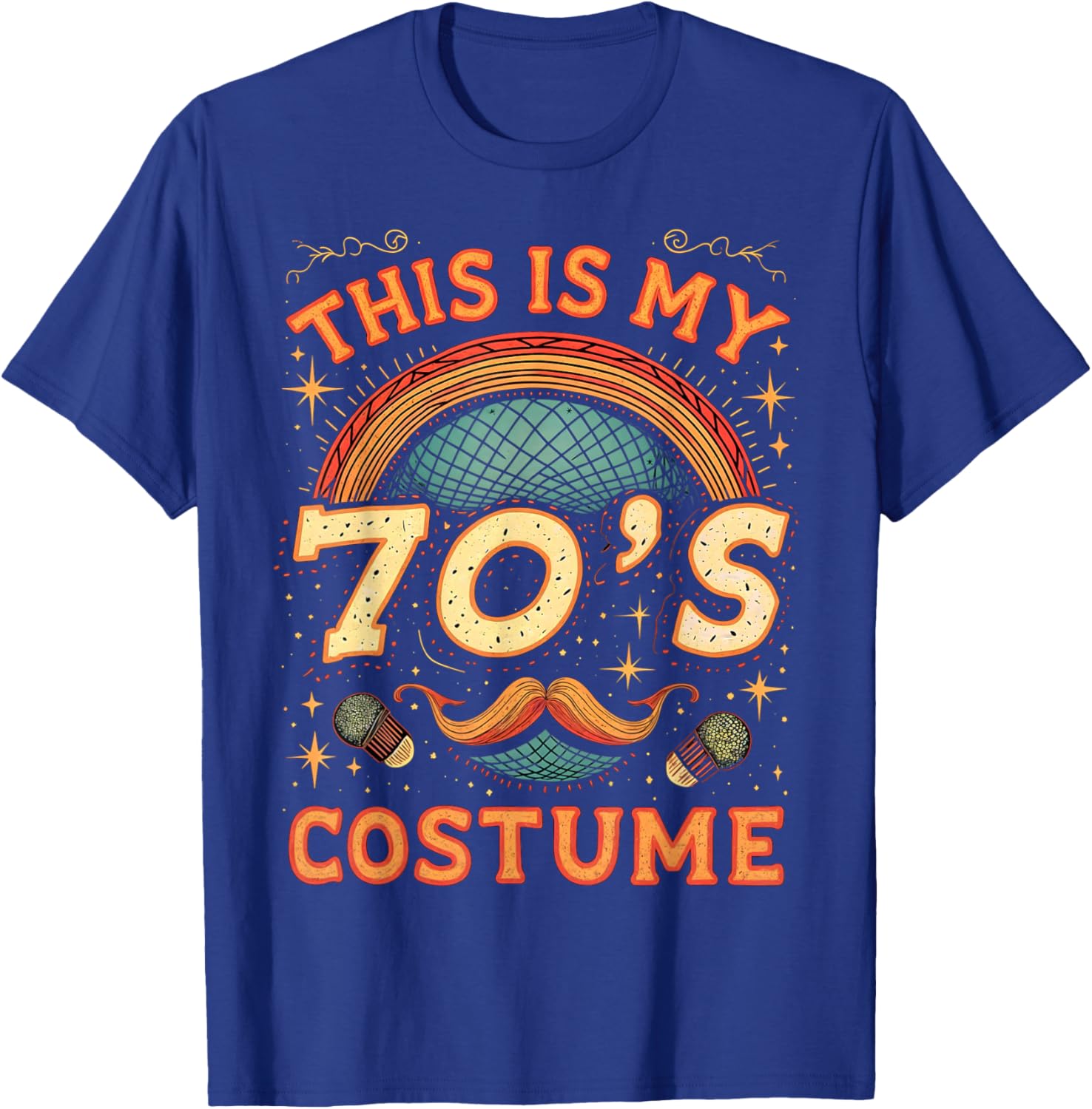 This Is My 70s Costume 70 Styles Men 70's Disco 1970s Outfit T-Shirt - T-Shirt | Royal