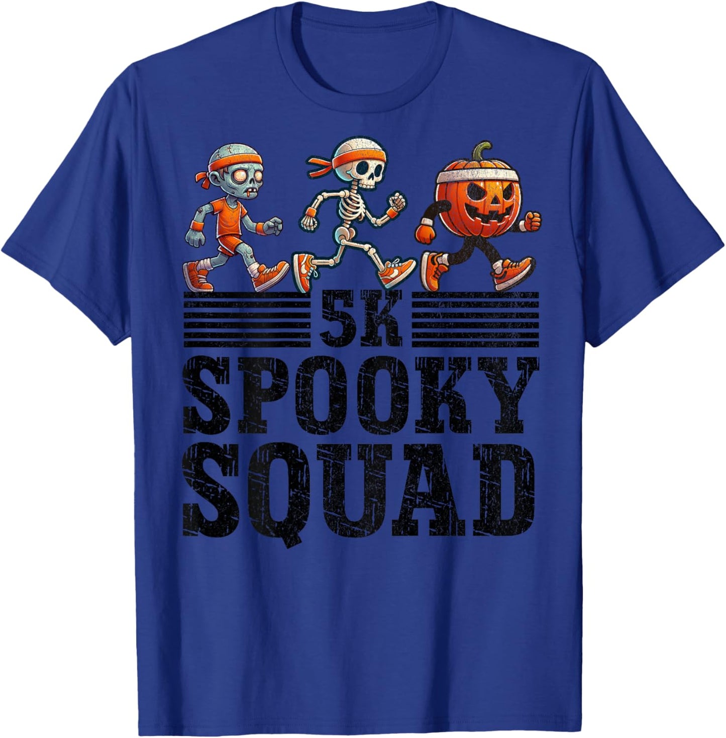 (BACK PRINT) Halloween Fun Run Matching Halloween 5K Runners T-Shirt - T-Shirt | Royal