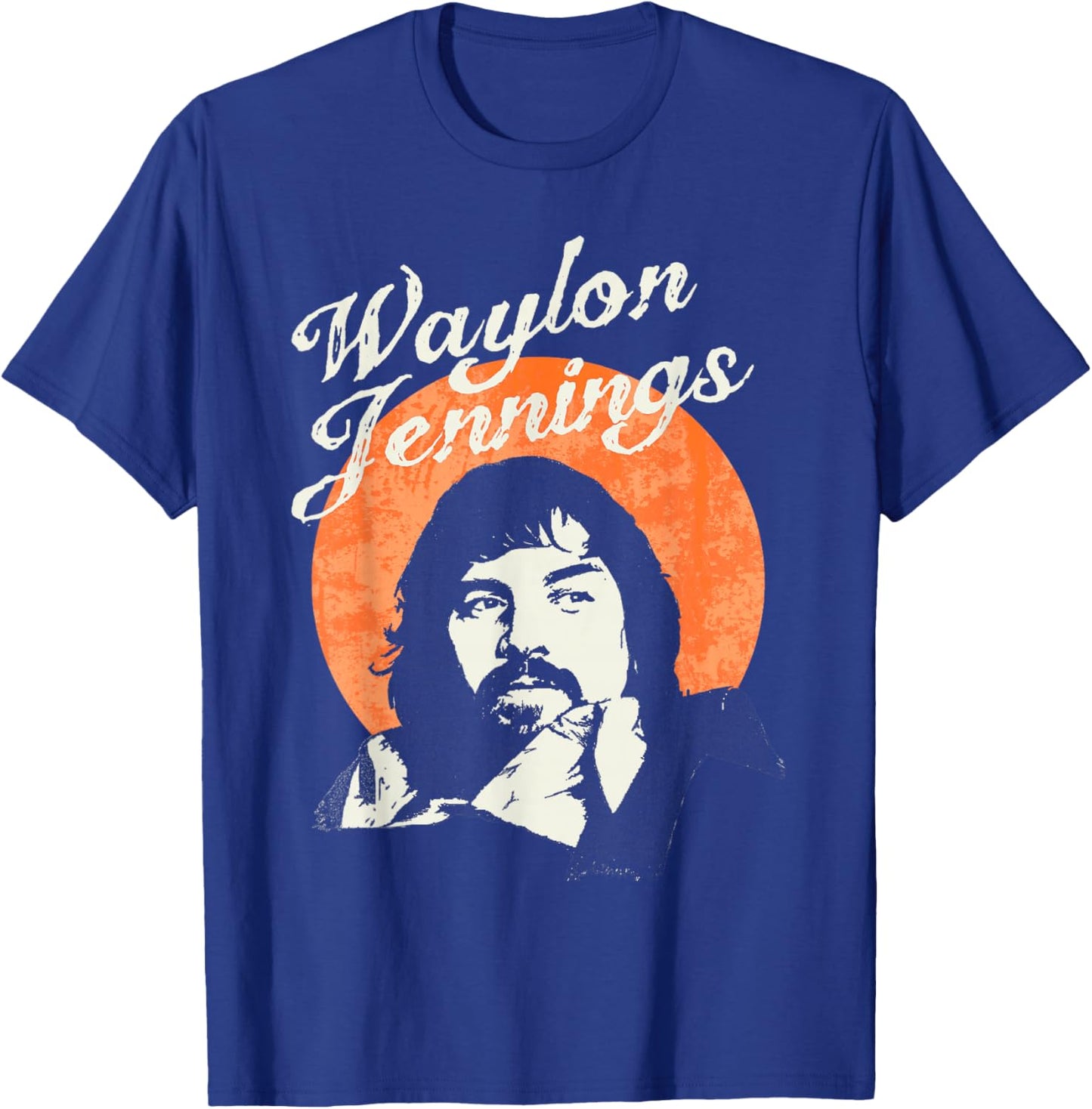 Waylon Jennings - Official Merchandise - Sunset T-Shirt - T-Shirt | Royal