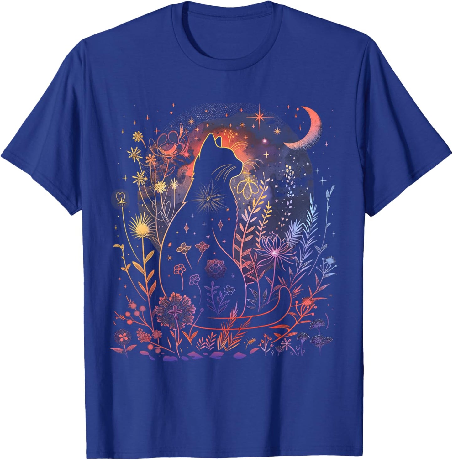 Halloween Black Cat Costume Mystical Cat Lover Girls T-Shirt - T-Shirt | Royal
