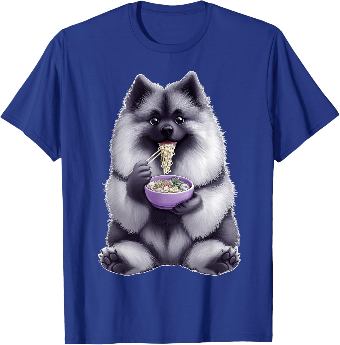 Keeshond Dog Ramen Japanese Noodles T-Shirt - T-Shirt | Royal