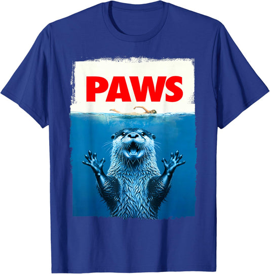 Paws Otter Funny Otter Lover Gifts Women Kid Teen T-Shirt - T-Shirt | Royal