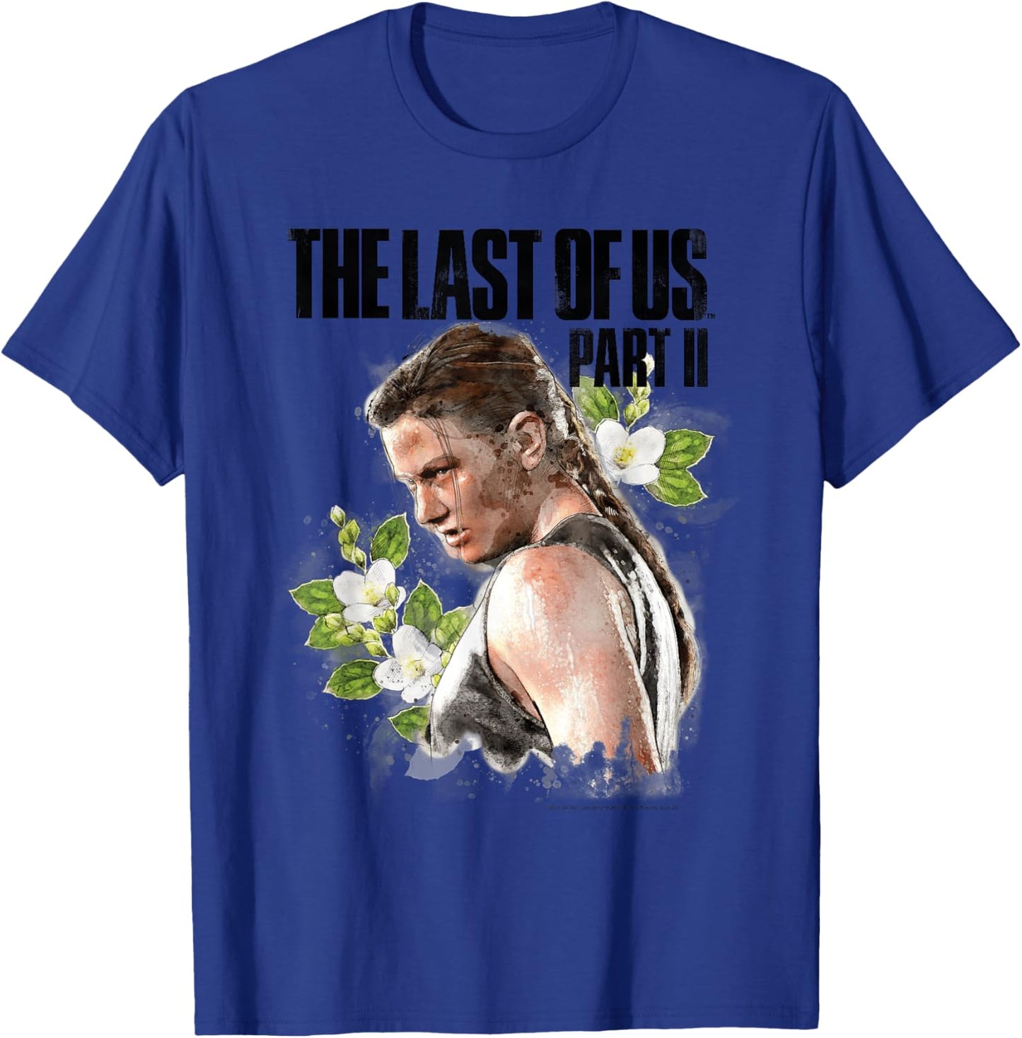 The Last of Us Abby Surrounded by Flowers T-Shirt - T-Shirt | Royal
