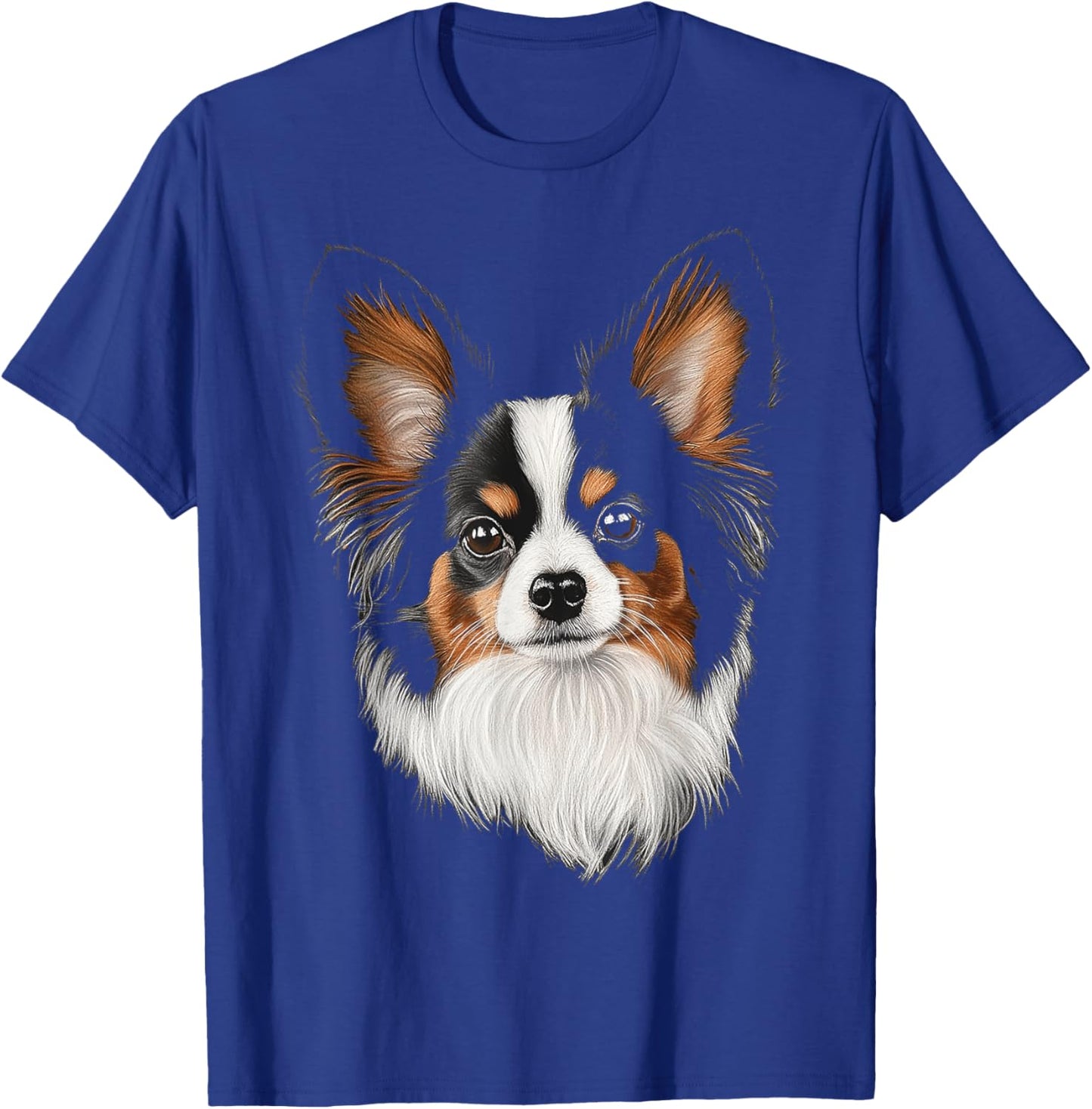 Papillon Dog Motif Pet Illustration Papillon Men Women Kids T-Shirt - T-Shirt | Royal