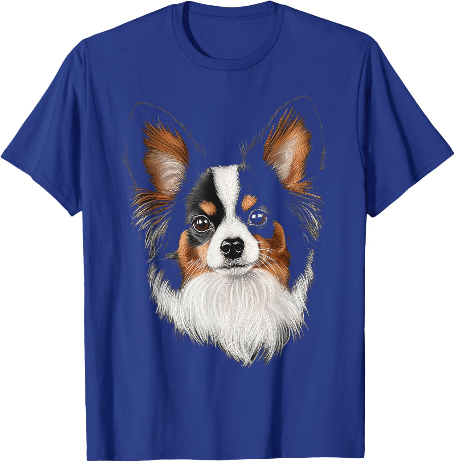 Papillon Dog Motif Pet Illustration Papillon Men Women Kids T-Shirt - T-Shirt | Royal