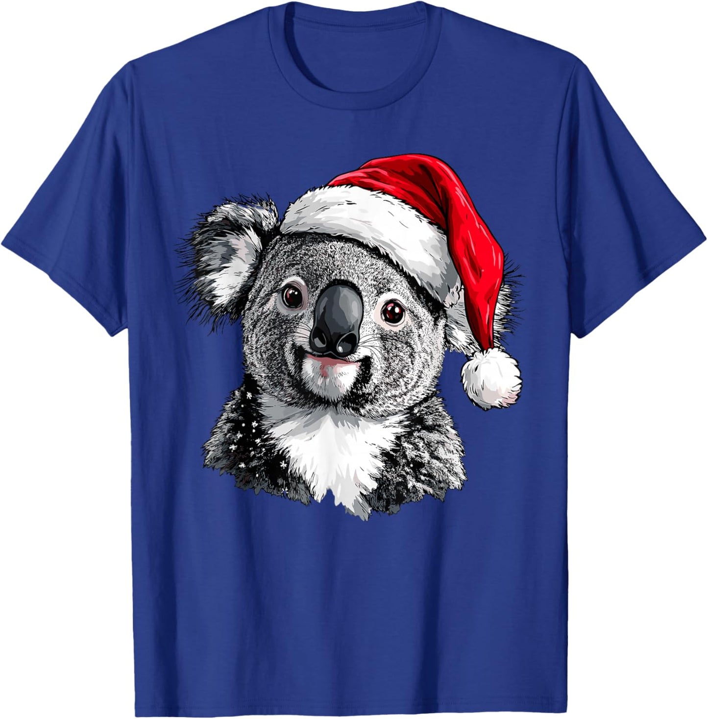 Funny Xmas Koala Lovers Christmas Pajama Koala Santa Hat T-Shirt - T-Shirt | Royal