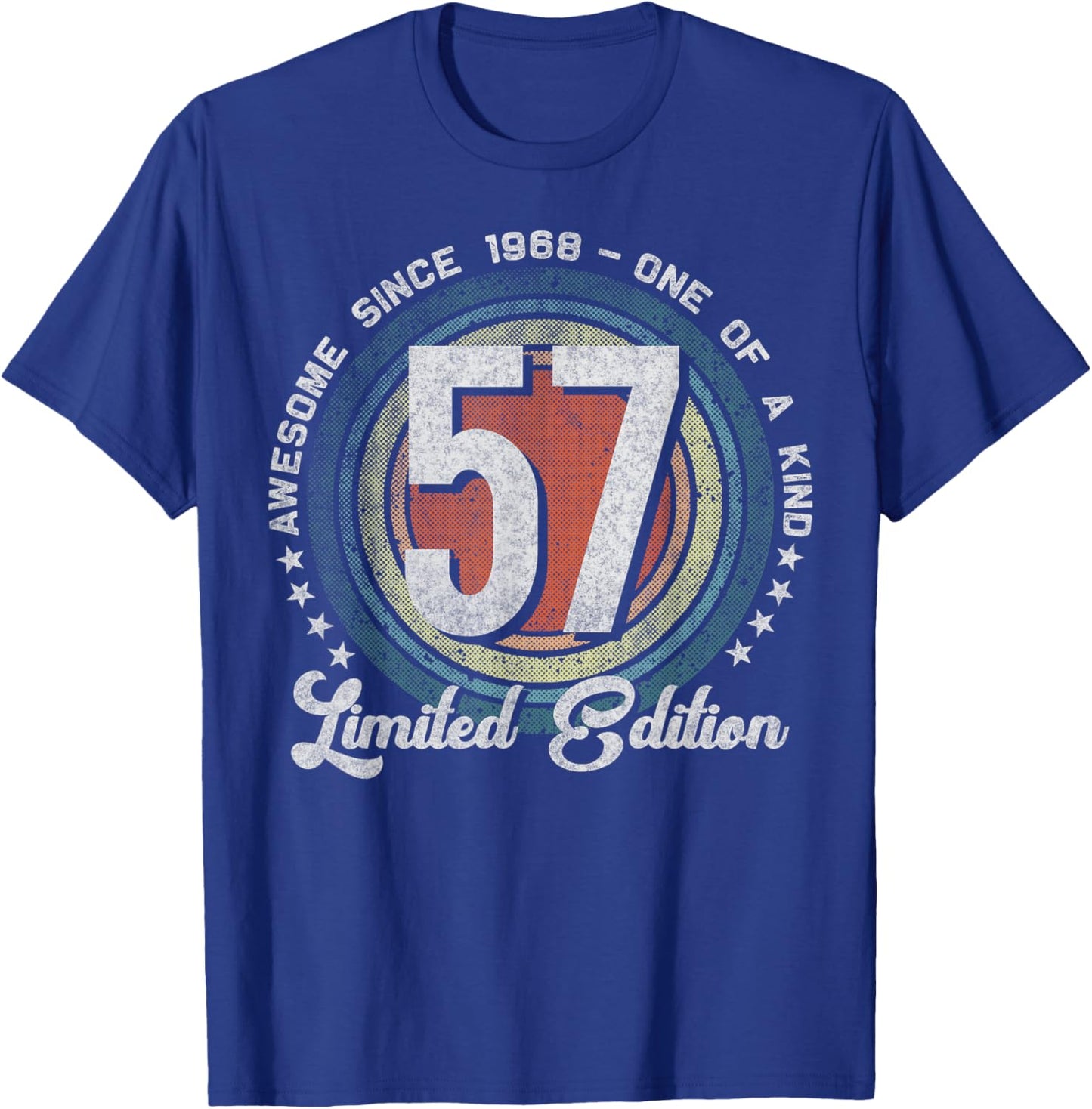 57 Year Old Gifts Vintage 1968 Limited Edition 57th Birthday T-Shirt - T-Shirt | Royal